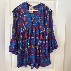 NWT Easel Multicolor Floral Boho Tunic Top